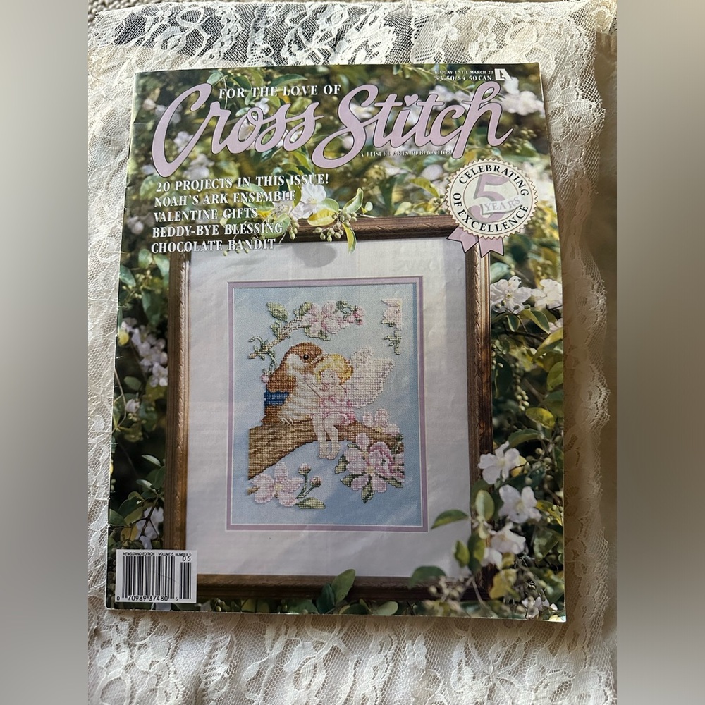 Vintage For The Love Of Cross Stitch Magazine March 1993 20 Projects- Noah’s Ark